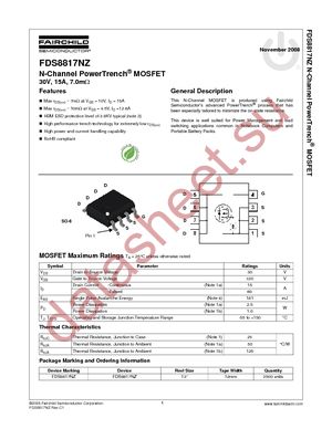 FDS8817NZ datasheet  